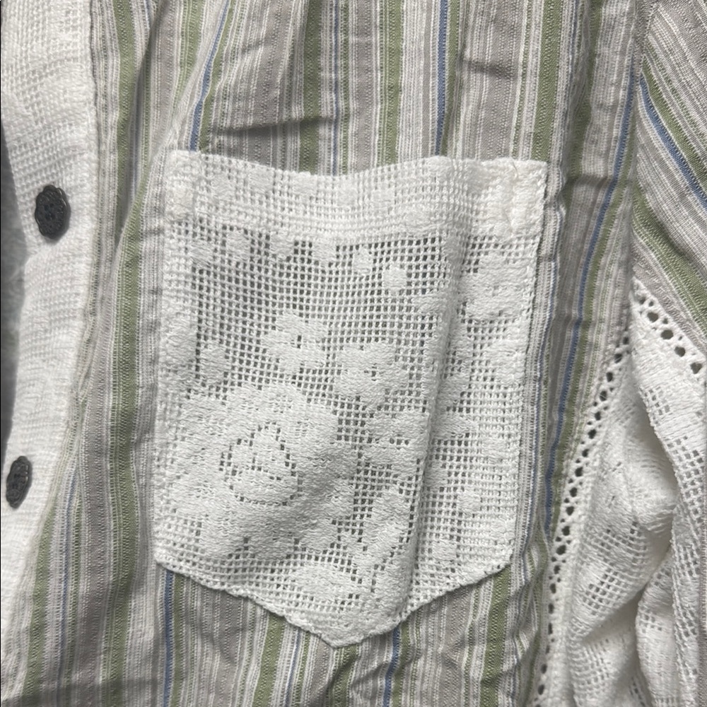 Pol Multicolor Patchwork Button Down Shirt With L… - image 2